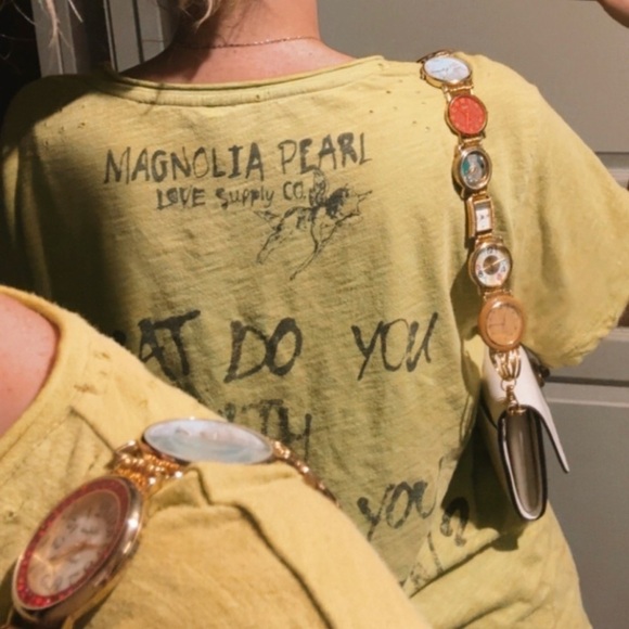 Handmade Unique Watch Purse Strap w/ Gold Accents - Picture 14 of 16